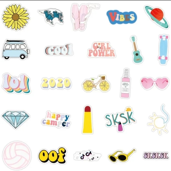 50 Stickers | Durable | Reusable | Waterproof | No Repeats | Brand New - Picture 3 of 11